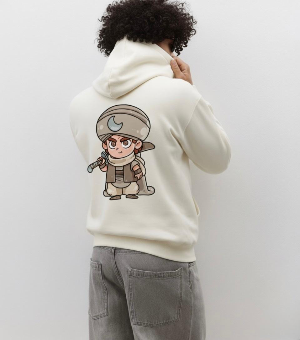 REGULAR FIT HOODIE | CREAM